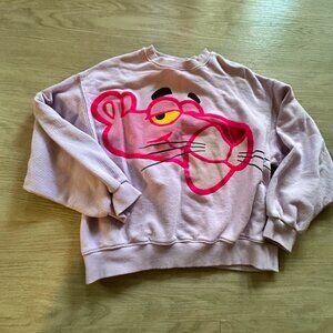 ZARA GIRLS PINK PANTHER SWEATER SIZE 11-12